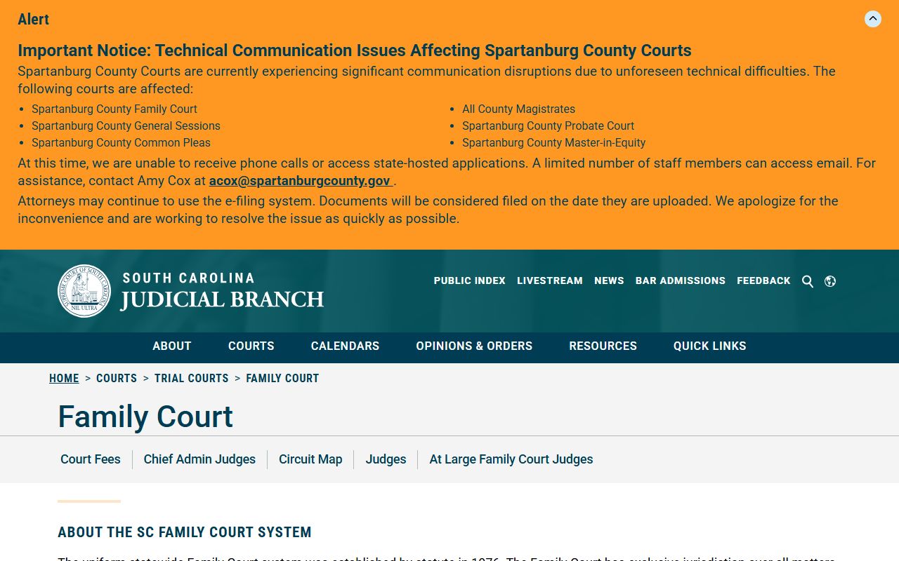 Oconee County Circuit Court related Family Court jurisdiction