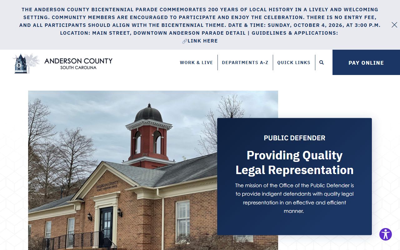 Oconee County criminal court records Tenth Circuit Public Defender page