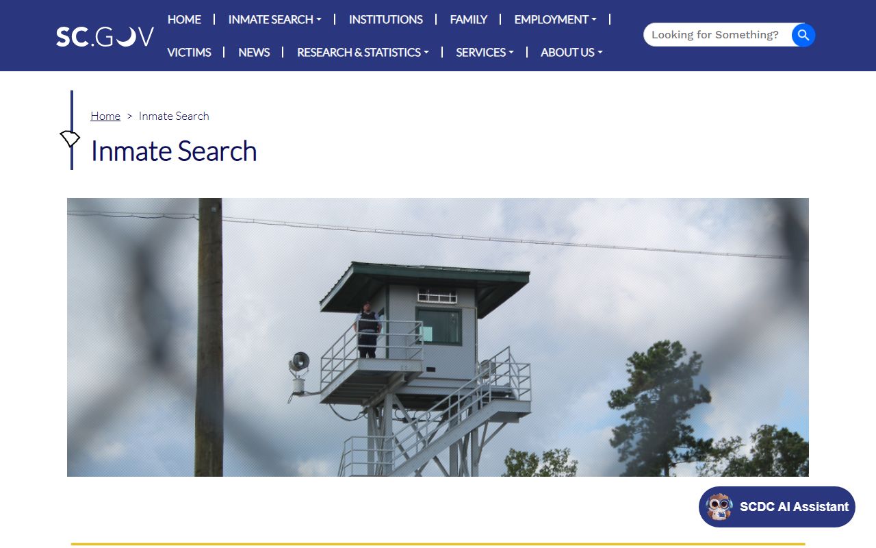 Oconee County inmate search SCDC inmate search disclaimer fallback
