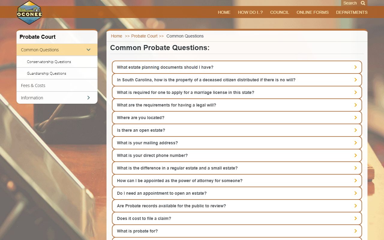 Oconee County probate records common questions and estate timelines