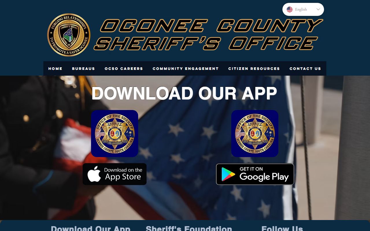 Oconee County court records sheriff app download page