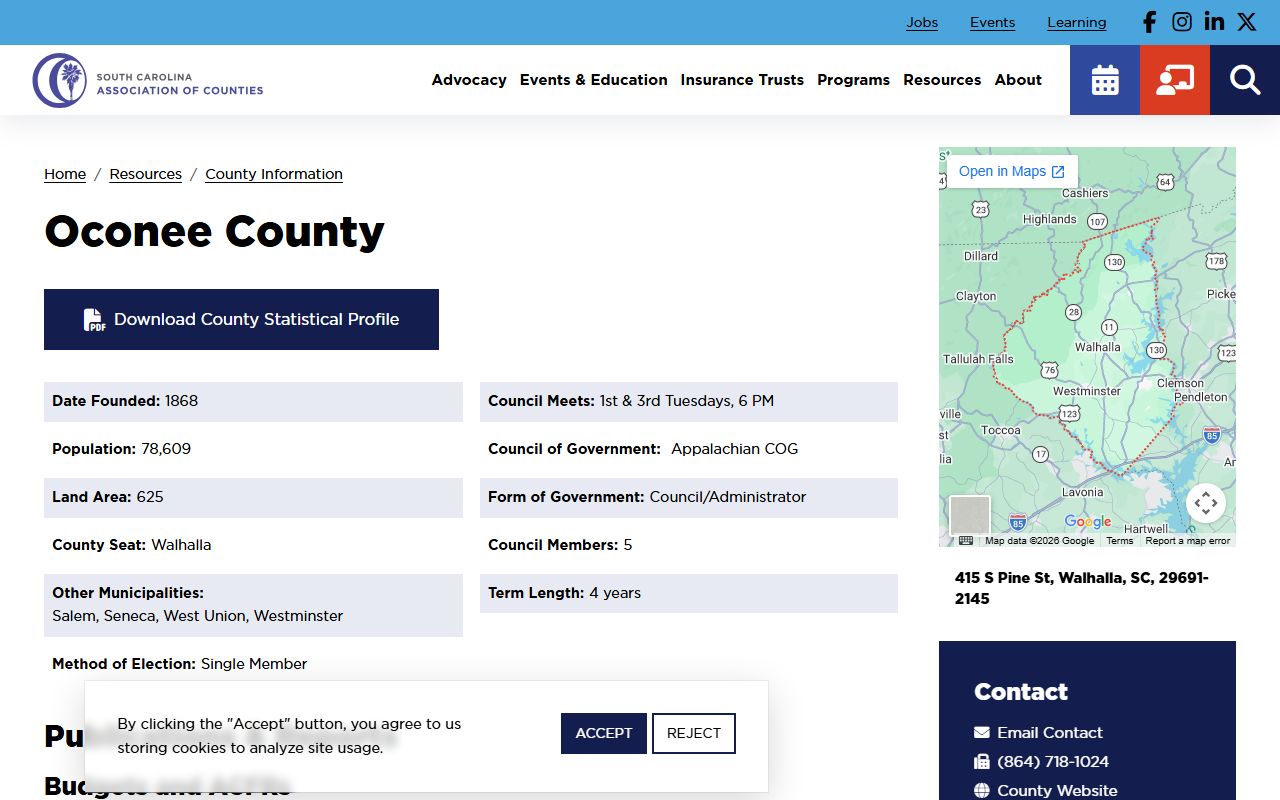 Oconee County court records county profile